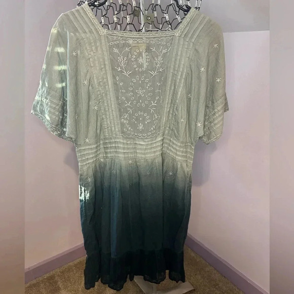 Holding Horses Anthropologie Ocean Dipped Tunic Dress. Size XS - Picture 7 of 11